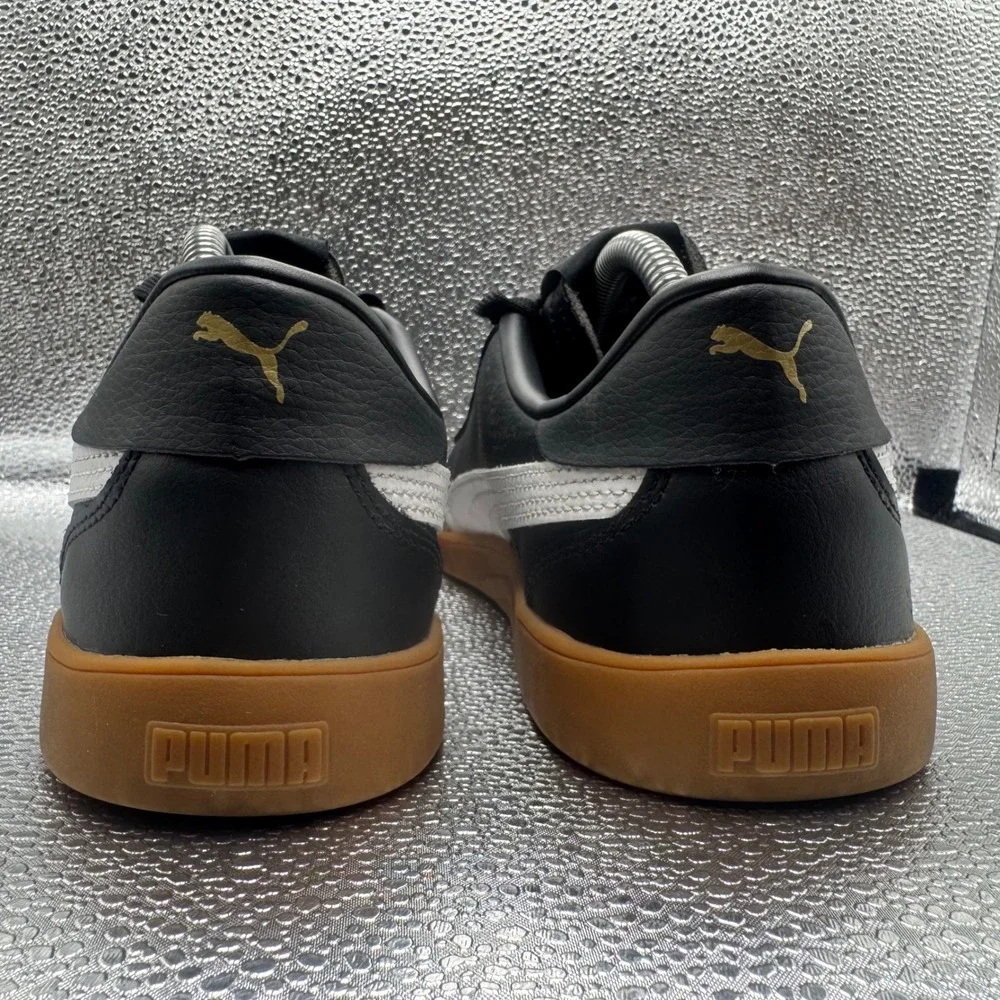 Size 9.5 Puma Super Team Sneakers Mens Black Excellent Gum Sole 389406-05